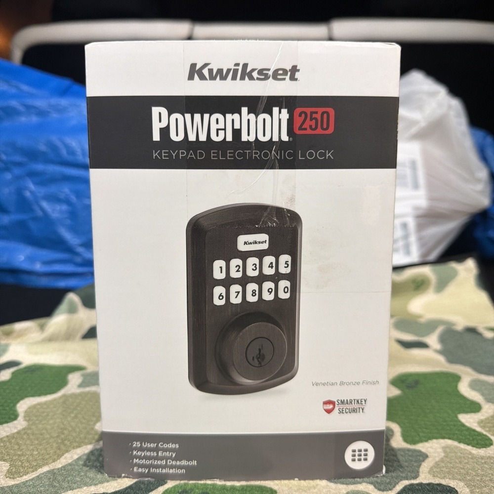 Kwikset Powerbolt 250 10-Button Keypad Venetian Bronze Deadbolt Door Lock
